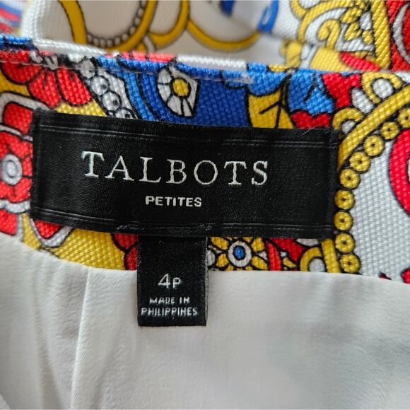 Talbots Petites Paisley Swirl Short Pencil Skirt 4P - Picture 9 of 10